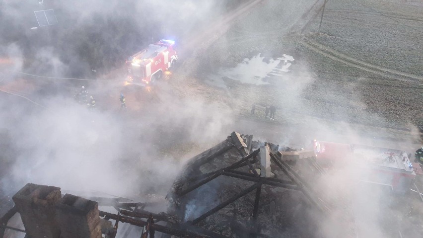 Pożar domu w Nowcu