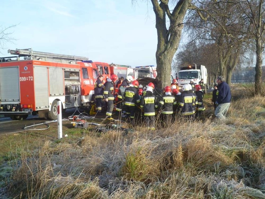 Wypadek na trasie Wronki - Sieraków