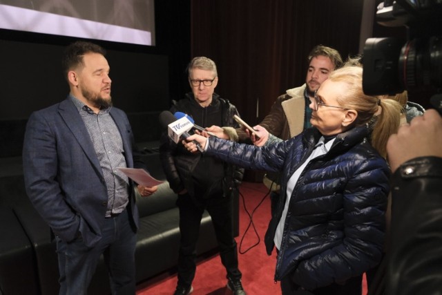 Kazimierz Suwała i Marek Żydowicz na czwartkowej konferencji prasowej w Kinie CAMERIMAGE