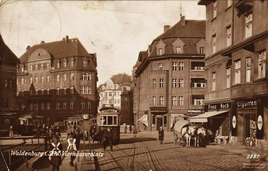 Wałbrzych: Urokliwe zdjęcia placu Grunwaldzkiego sprzed 100 lat