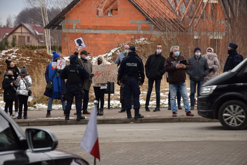 Protestujący w Głuchołazach