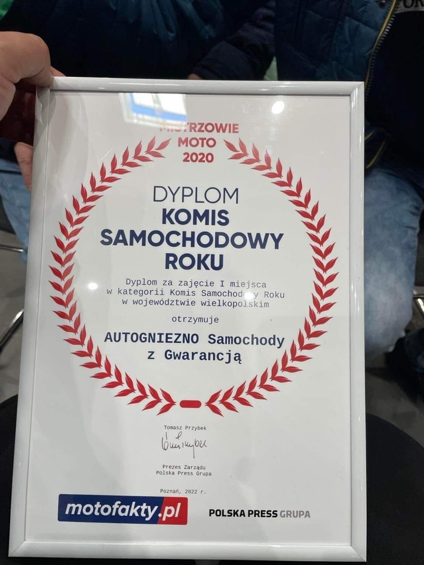 Komis z Gniezna został nagrodzony w ramach plebiscytu Mistrzowie Moto