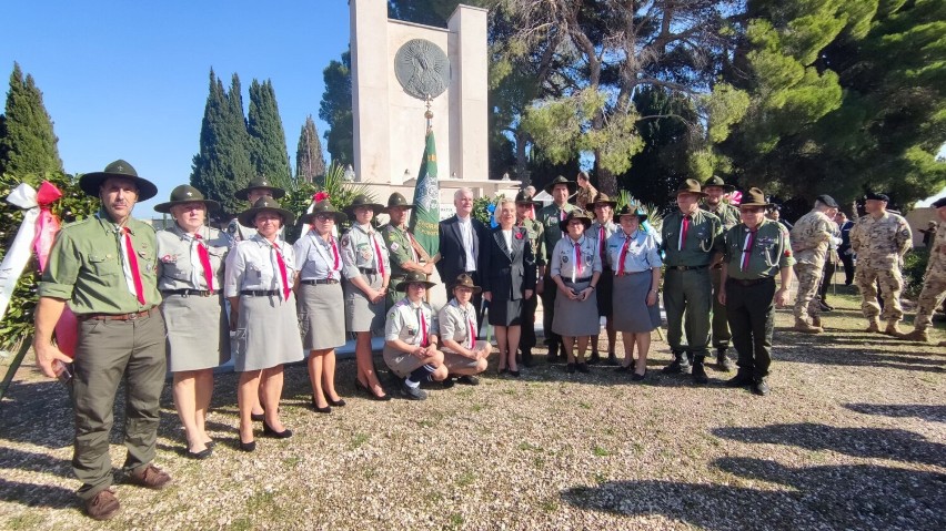 Delegacja złotowskiej Komendy Hufca ZHP na uroczystościach rocznicowych we Włoszech