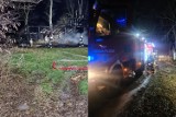 Doszczętny pożar stodoły w Gustawowie w gminie Szczekociny