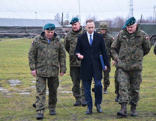 Wiceminister obrony narodowej Cezary Tomczyk odwiedził sieradzką brygadę