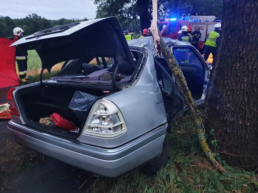 Wypadek śmiertelny w Starkówcu. Nie żyje 26-latek. 51-latka trafiła szpitala [ZDJĘCIA]