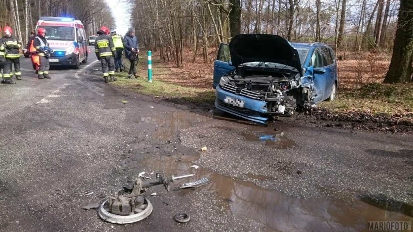 Na trasie Opole - Kluczbork zderzyły się trzy samochody.