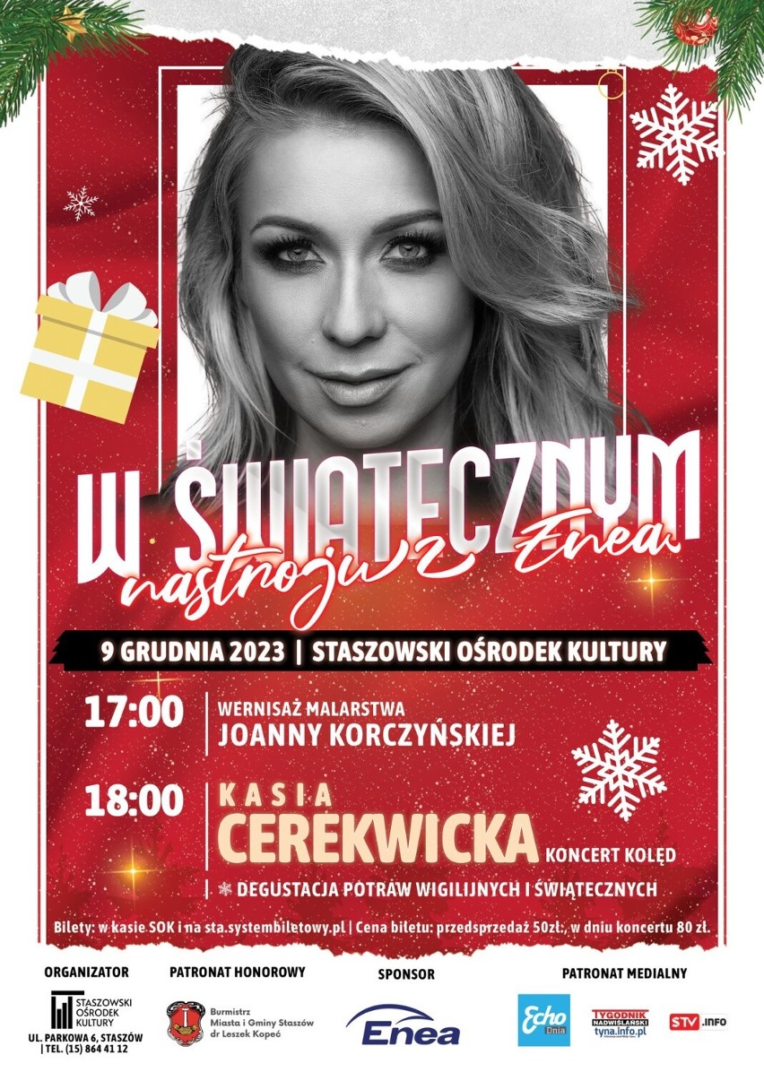 Kasia Cerekwicka wystąpi w Staszowskim Ośrodku Kultury. Przed nami zimowy koncert "W świątecznym nastroju z Eneą"