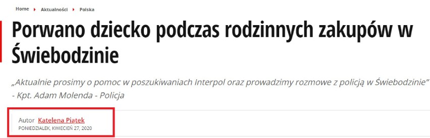 Porwanie ośmiolatki w Świebodzinie? Taka informacja krąży w sieci