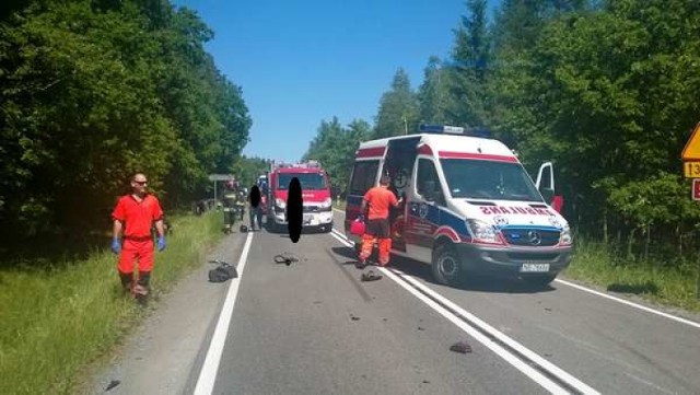 Wypadek pod Braniewem. Zginął kierowca skutera