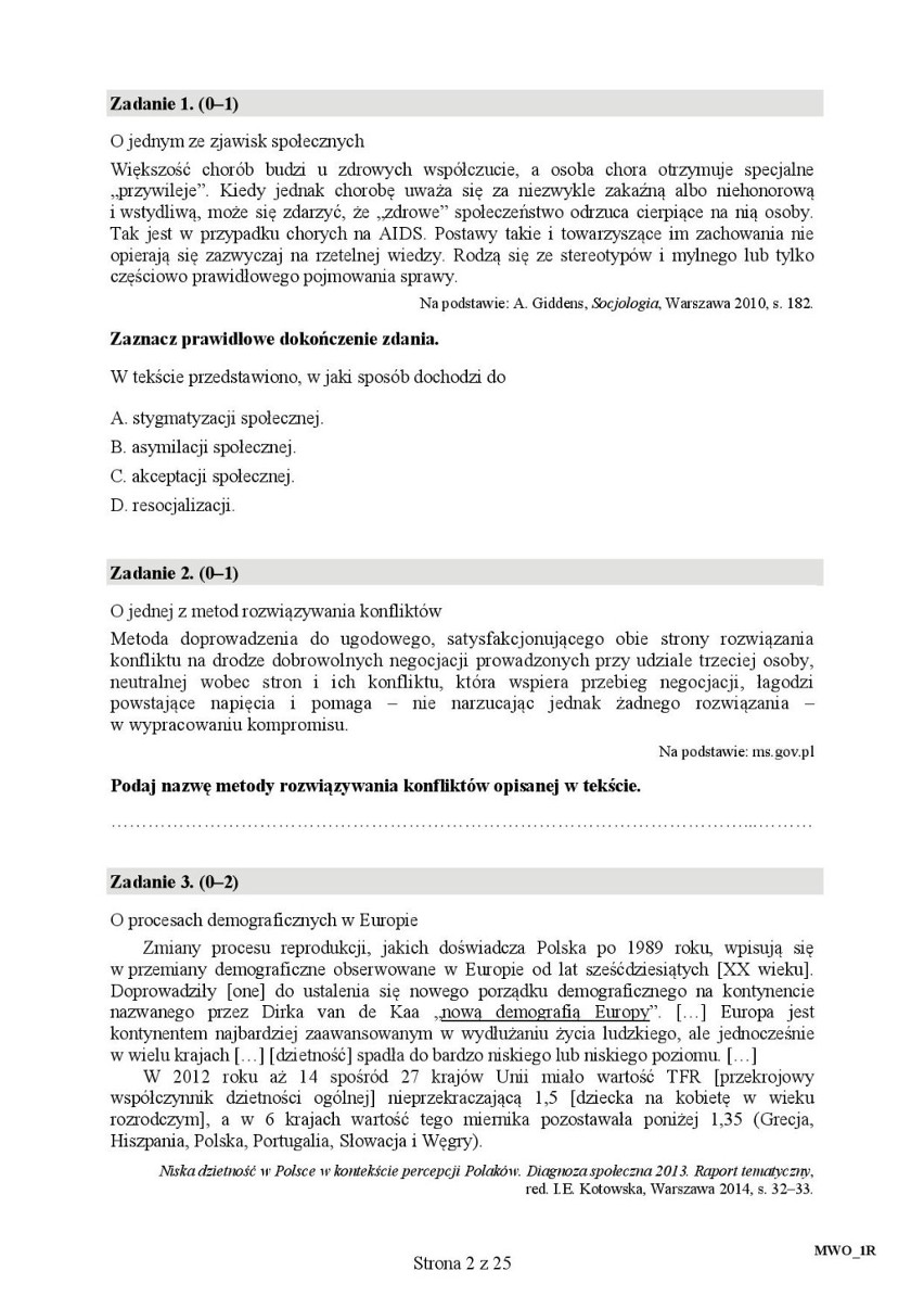 Matura 2016 z WOS-u poziom podstawowy i rozszerzony [ODPOWIEDZI, ARKUSZE PDF]