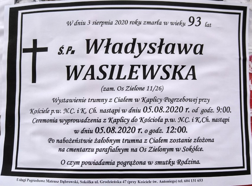Pogrzeby w Sokółce. Oni odeszli w ostatnich tygodniach 