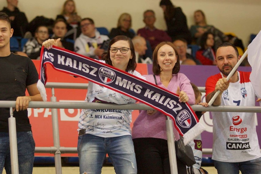 Kibice siatkówki podczas meczu Energa MKS Kalisz - #Volley...