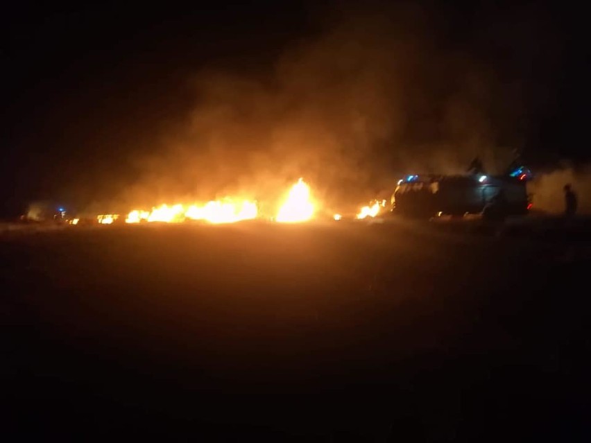 Pożar ścierniska w Białczu (26.07.2019). To było podpalenie....