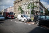 Wypadek na Kościuszki w Łodzi. Trzy osoby ranne