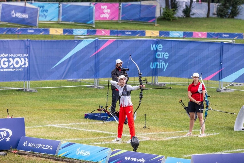 Magdalena Śmiałkowska podczas startu na igrzyskach...
