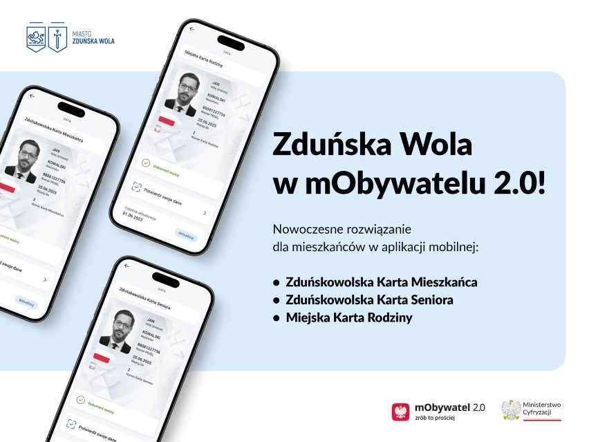 Zduńska Wola jako pierwsza w Polsce wprowadziła aplikację mObywatel w miejskim formacie