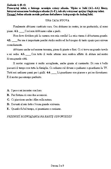 Egzamin gimnazjalny 2013. Język włoski rozszerzony [TESTY, ODPOWIEDZI]