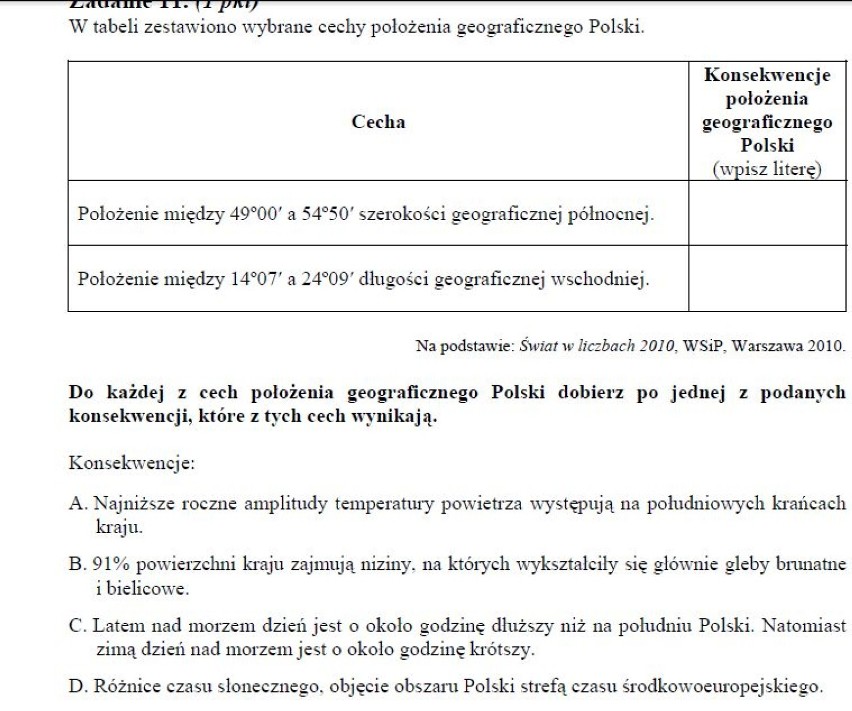 GEOGRAFIA MATURA 2013 ODPOWIEDZI ARKUSZE - maj 2013