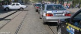 Protestujący toruńscy taksówkarze zablokowali miasto na dwie godziny