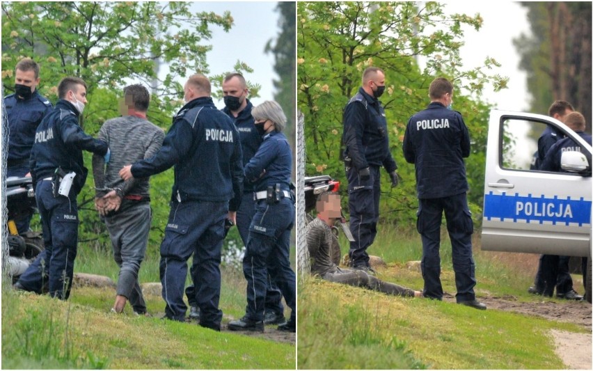 Policyjny pościg we Włocławku. Pijany na skuterze uciekał lasami na Zazamczu [zdjęcia]