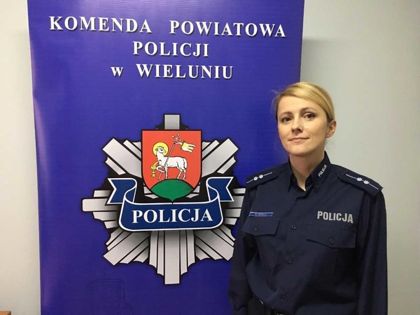 asp. Katarzyna Grela, rzecznik prasowy KPP w Wieluniu
