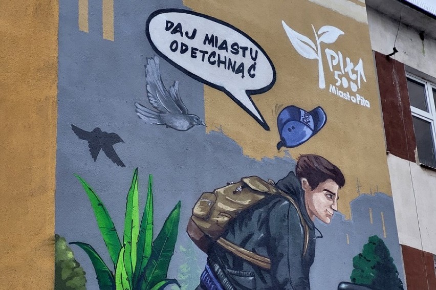 Nowy mural przy Bydgoskiej w Pile. Zachęca do bycia ekologicznym 