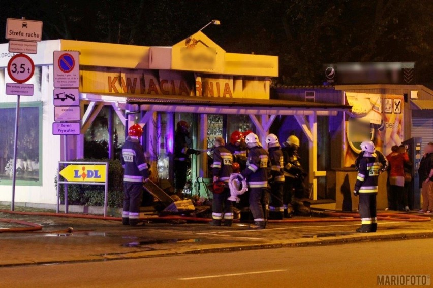 Pożar kwiaciarni na Ozimskiej w Opolu.
