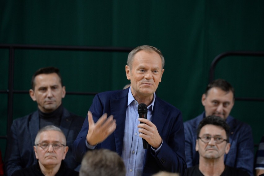 Donald Tusk, przewodniczący Platformy Obywatelskiej, na...