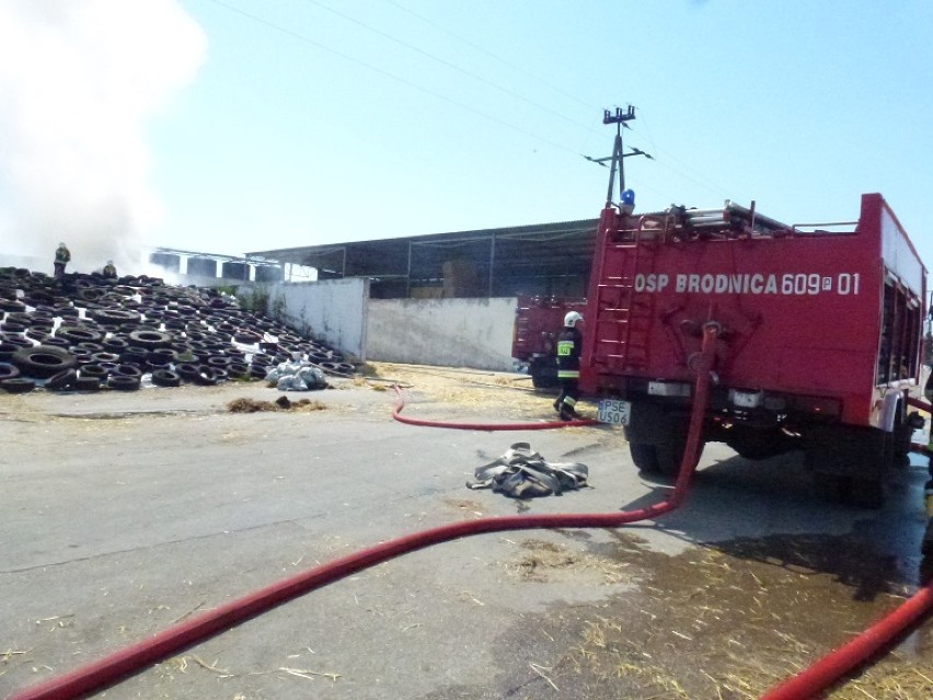 Pożar fermy w Chaławach [4.07.2014]