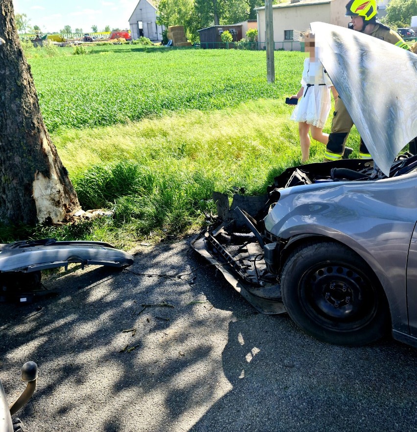 Wypadek na trasie Wągrowiec-Damasławek. Droga była zablokowana