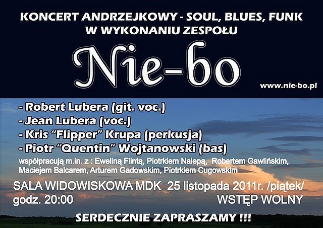 Koncert zespołu Nie-bo w Lubaczowie.