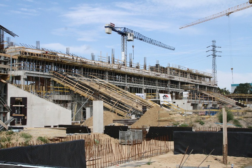 Budowa stadionu Widzewa Łódź - sierpień 2015