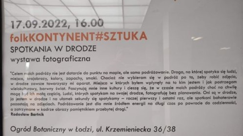 Wystawa fotograficzna Radosława Bartnika z Radomska na Folkowych Inspiracjach w Łodzi