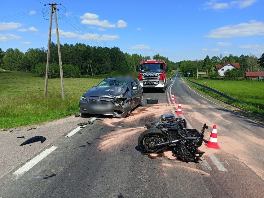 Inulec - Mikołajki. Wypadek na DK 16. 25.06.2022 r.