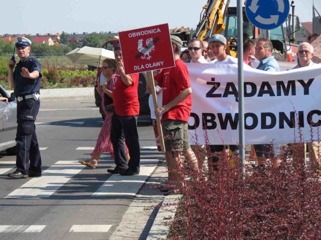Obwodnica Oławy: Mieszkańcy już raz stracili cierpliwość i protestowali, blokując drogę krajową