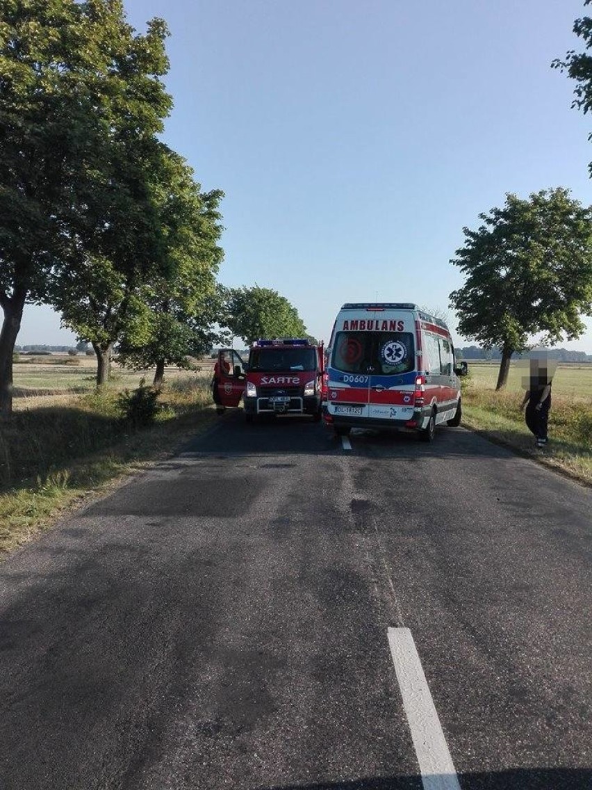 Wypadek pod Polkowicami. Rura przebiła samochód na wylot