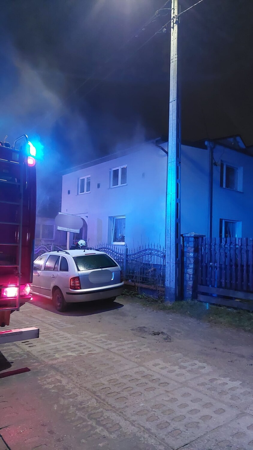 Pożar w domu, Bolszewo ul. Słowackiego (16.01.2023)