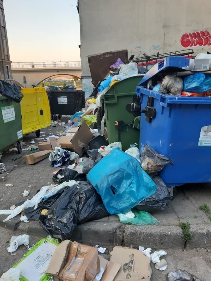 Na problem ze śmieciami mieszkańcy ul. Lutyckiej skarżą się...