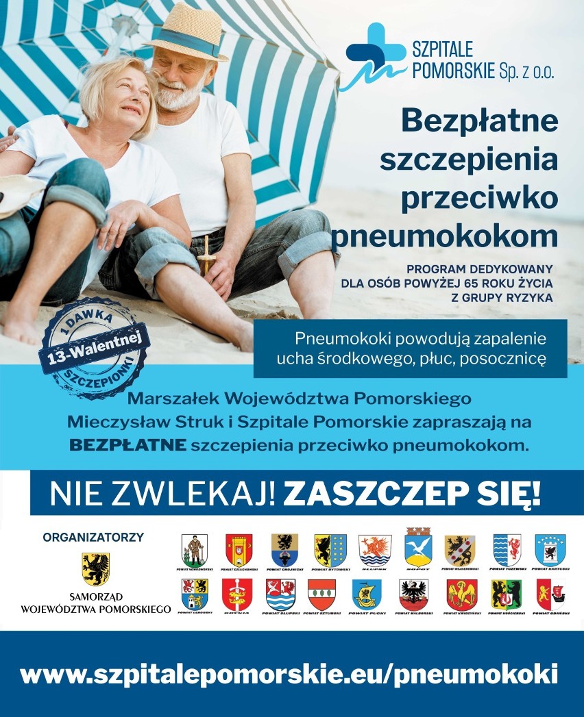 Powiat kwidzyński. Bezpłatne szczepienia przeciwko pneumokokom dla osób 65+