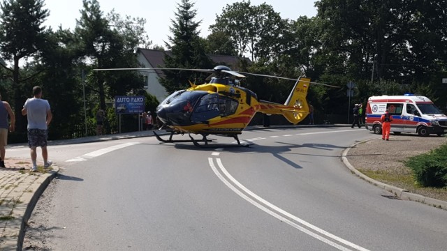 Do rannego wysłano ratowniczy helikopter. Zdjęcia dzięki uprzejmości fanpage FB: DK52info