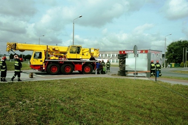 Inowrocław. Wypadek ciężarówki z bydłem i trzodą chlewną