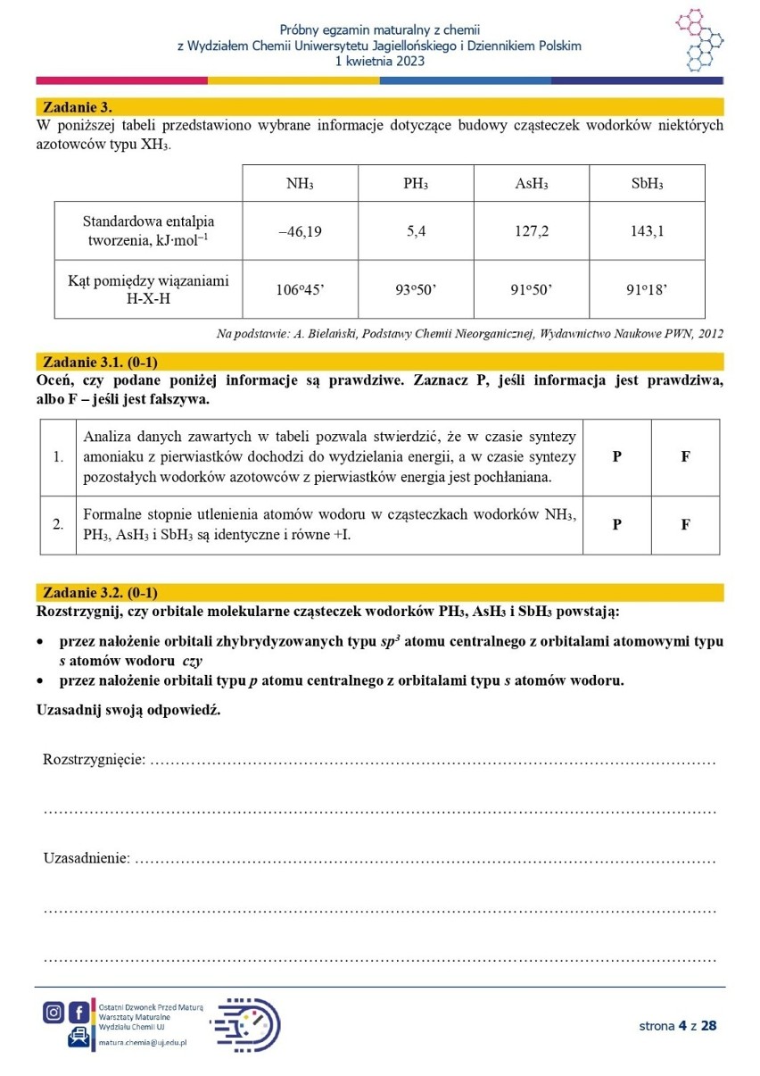 Próbna matura z chemii z Uniwersytetem Jagiellońskim od lat...