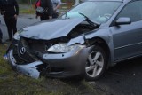 Wypadek na skrzyżowaniu w Porębach (gmina Bełchatów)