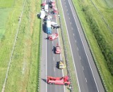 Wypadek na A2 w Lądku - Zobaczcie zdjęcia i wideo z lotu ptaka