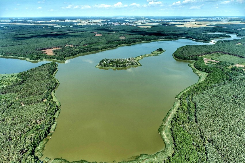 Jezioro Chobienickie z lotu ptaka