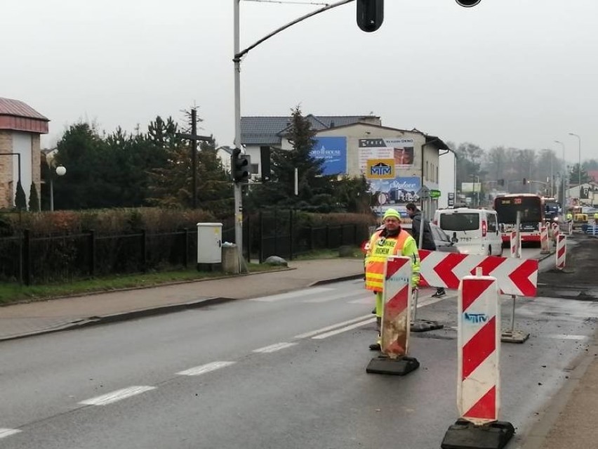 Remont ulicy Świętokrzyskiej przez kilka tygodni powodował...