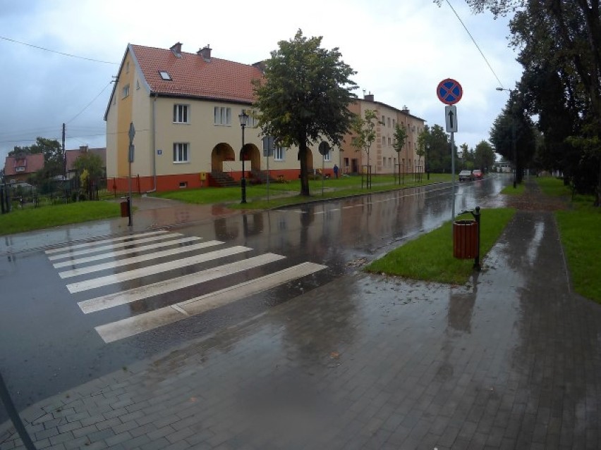 Nowy Dwór Gdański. Intensywne opady deszczu
