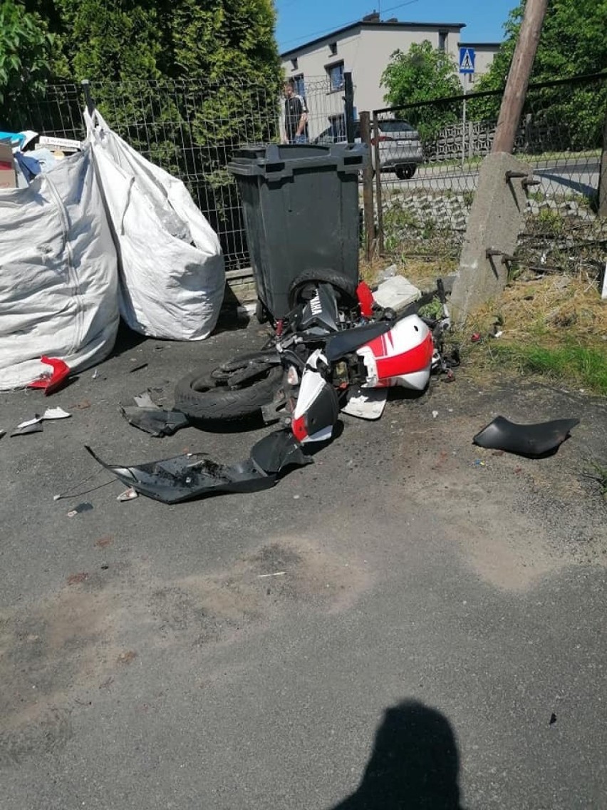 Dwa groźne wypadki motocyklistów w Rydułtowach i...
