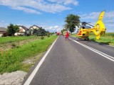 Czołowe zderzenie na drodze wojewódzkiej w gminie Brusy. Jedną osobę zabrał śmigłowiec LPR-u